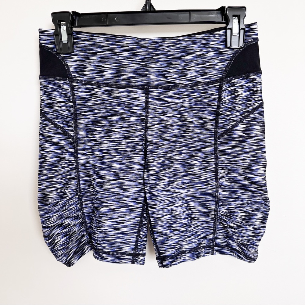 Calvin Klein Performance Quick Dry Bike Shorts Blue Black Space Dye Small